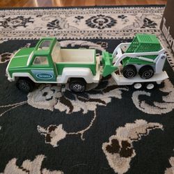 1979 Scott's Toy Pickup With Trailer And Bulldozer 