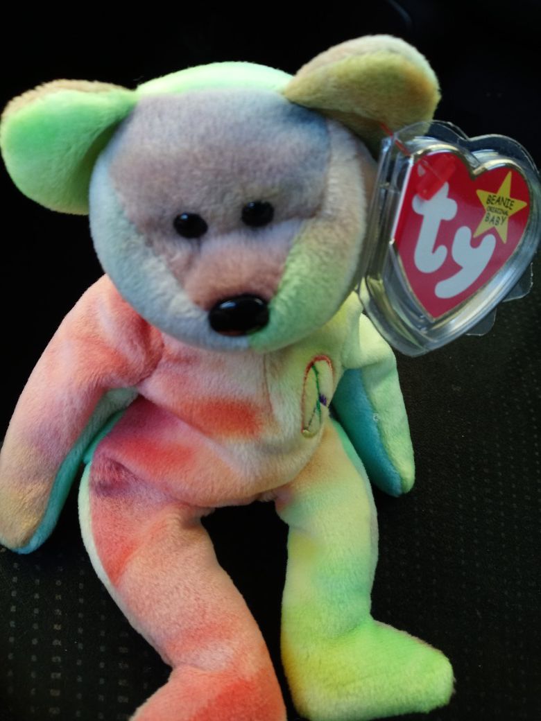 Mint condition rare 1996 peace beanie baby with tag errors
