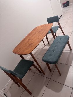 Simple Living 4-Piece Nettie Solid Wood Dining Set