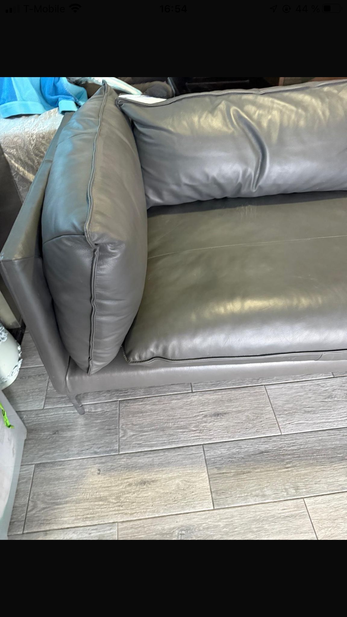 Leather Sofa Gray $470