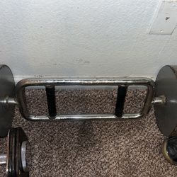Weights And Curl Bar