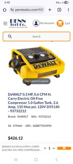 DEWALT COMPRESSOR WORKS