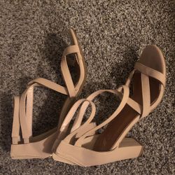 Beige Heels Size 9 But Fit Tight So Can Also Fit Size 8-81/2. Worn Once 