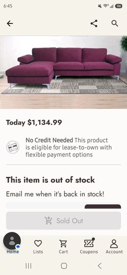 Purple sofa