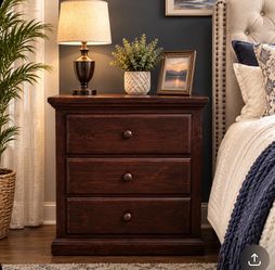Solid wood nightstand