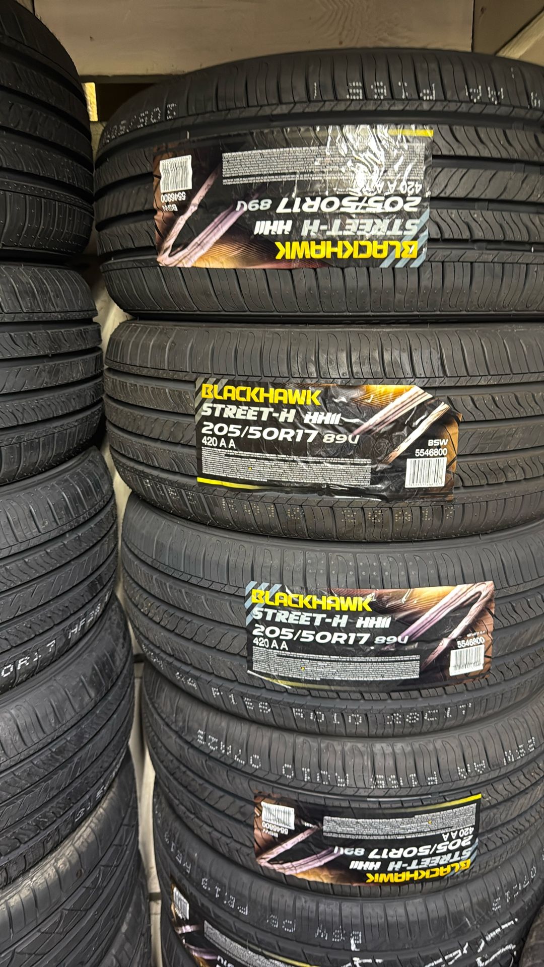 205/50/17 Blackhawk Tires π