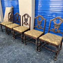 5 Vintage Dining Room Chairs