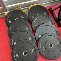 New pair of 10,25,35,45lb rubber olympic plates. All new in box 📦 $230