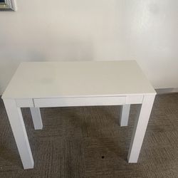 PICK UP ONLY!! White Wood Desk w/Drawer