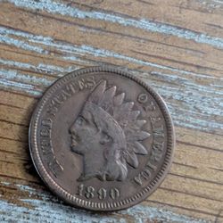1890 Indian Cent With Free Gift