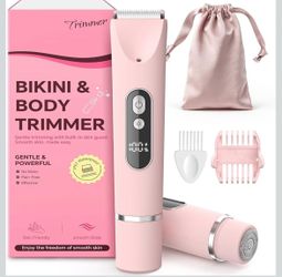Bikini Trimmer For Women Smooth Electric Razor IPx7 Waterproof Wet Dry Cordless