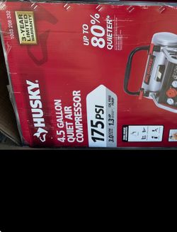 Husky 4.5 Gal Quiet Air Compressor 175 PSI - New in Box