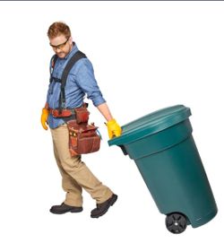 Large Green Wheeled Outdoor Trash Can