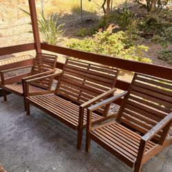 Acacia Wood Lounge Set 