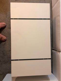 Modern White Gloss Coffee Table Floating Glass Legs Minimalist