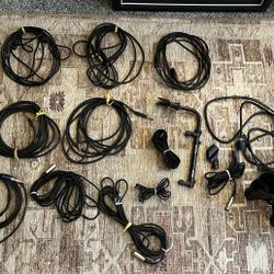Assorted Guitar/Mic Chords and Accessories 
