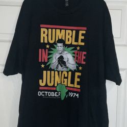  Muhammad Ali Boxing Rumble in the Jungle 1974 T-Shirt Adult Mens XL New 
