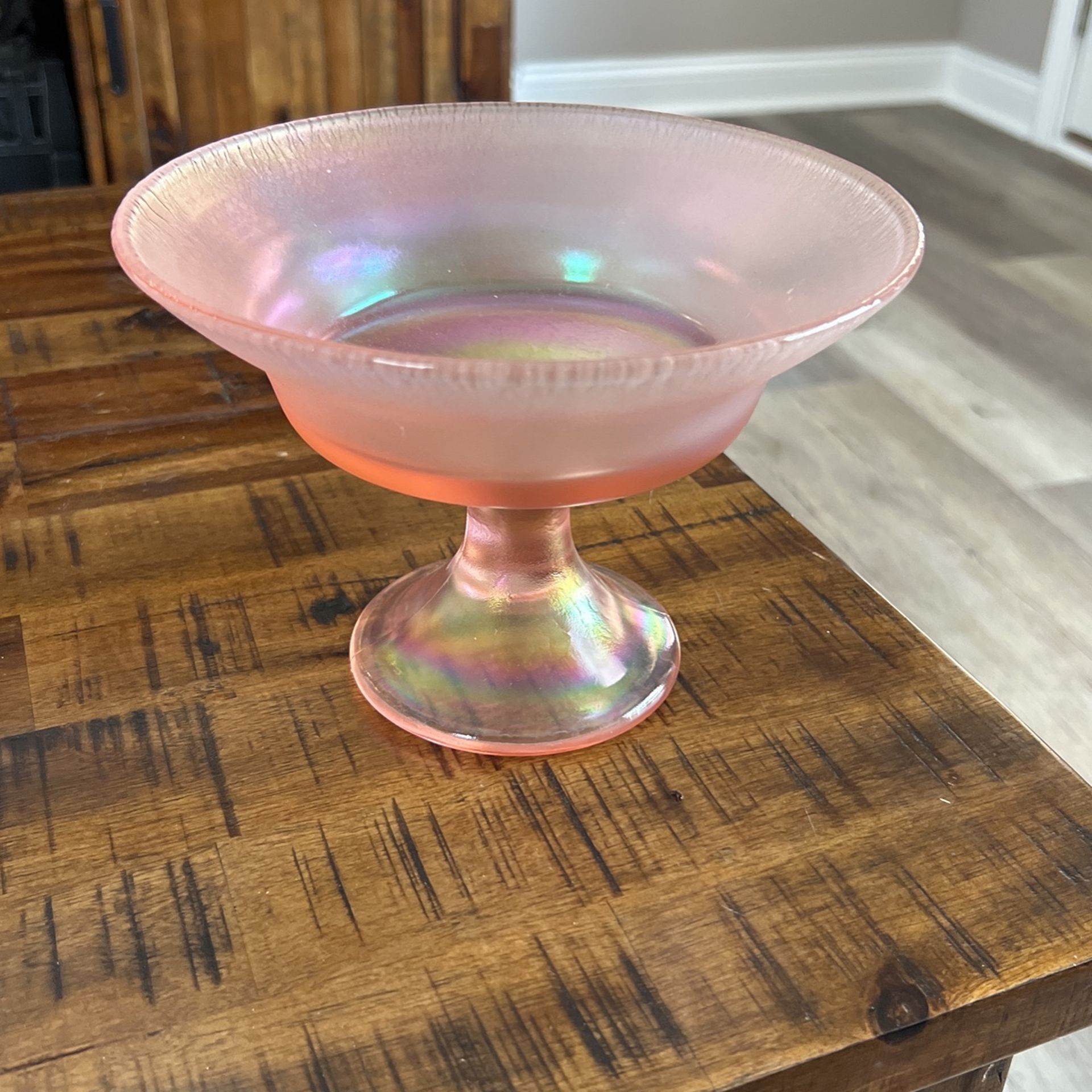 Fenton Pink Iridescent Bowl 