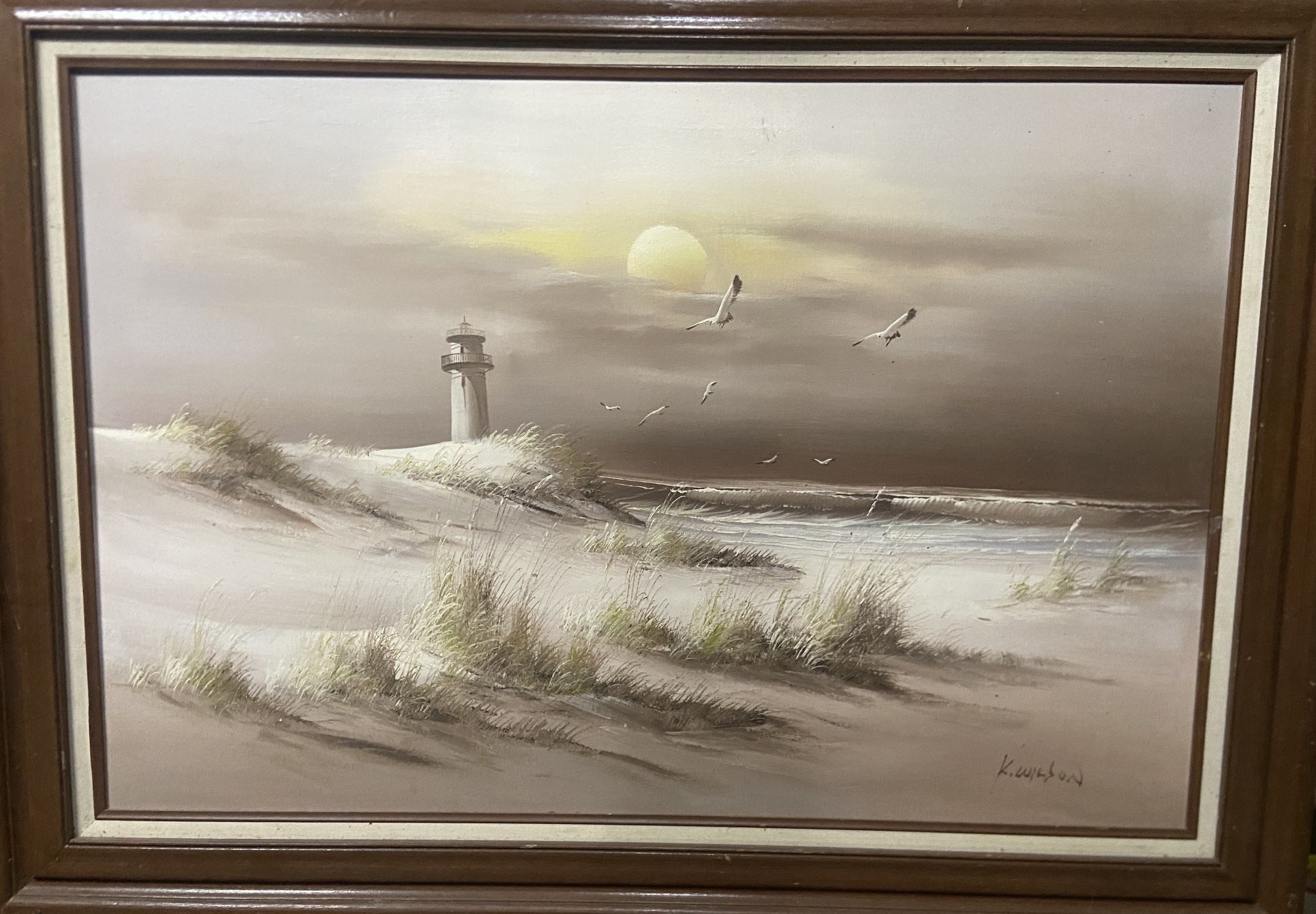 K.Wilson Lighthouse Painting 