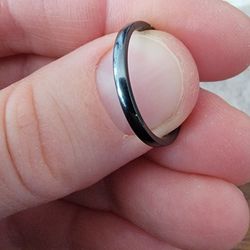 Black Titanium Ring Size 7