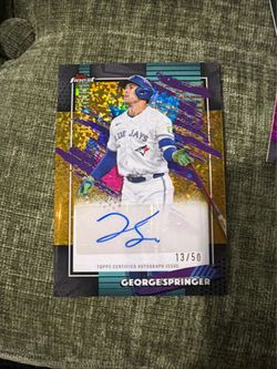 George Springer Topps Finest Auto 13/50 2026 Blue Jays