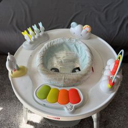 Skip Hop Baby Activity Center: Interactive Play Center with 3-Stage Functionality for 4 Months Plus, Silver Lining Cloud