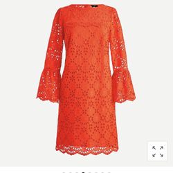 64 Off NWT J.Crew Bell sleeve dress embroidered eyelet Size 00