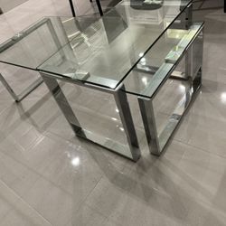 Glass coffee table