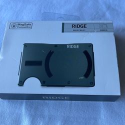 The Ridge Wallet - Gunmetal MagSafe Wallet Cash Strap - Silver