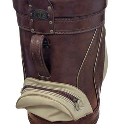Vintage Burton Catspaw 85 Golf Bag Brown Tan USA Carry Bag No Strap