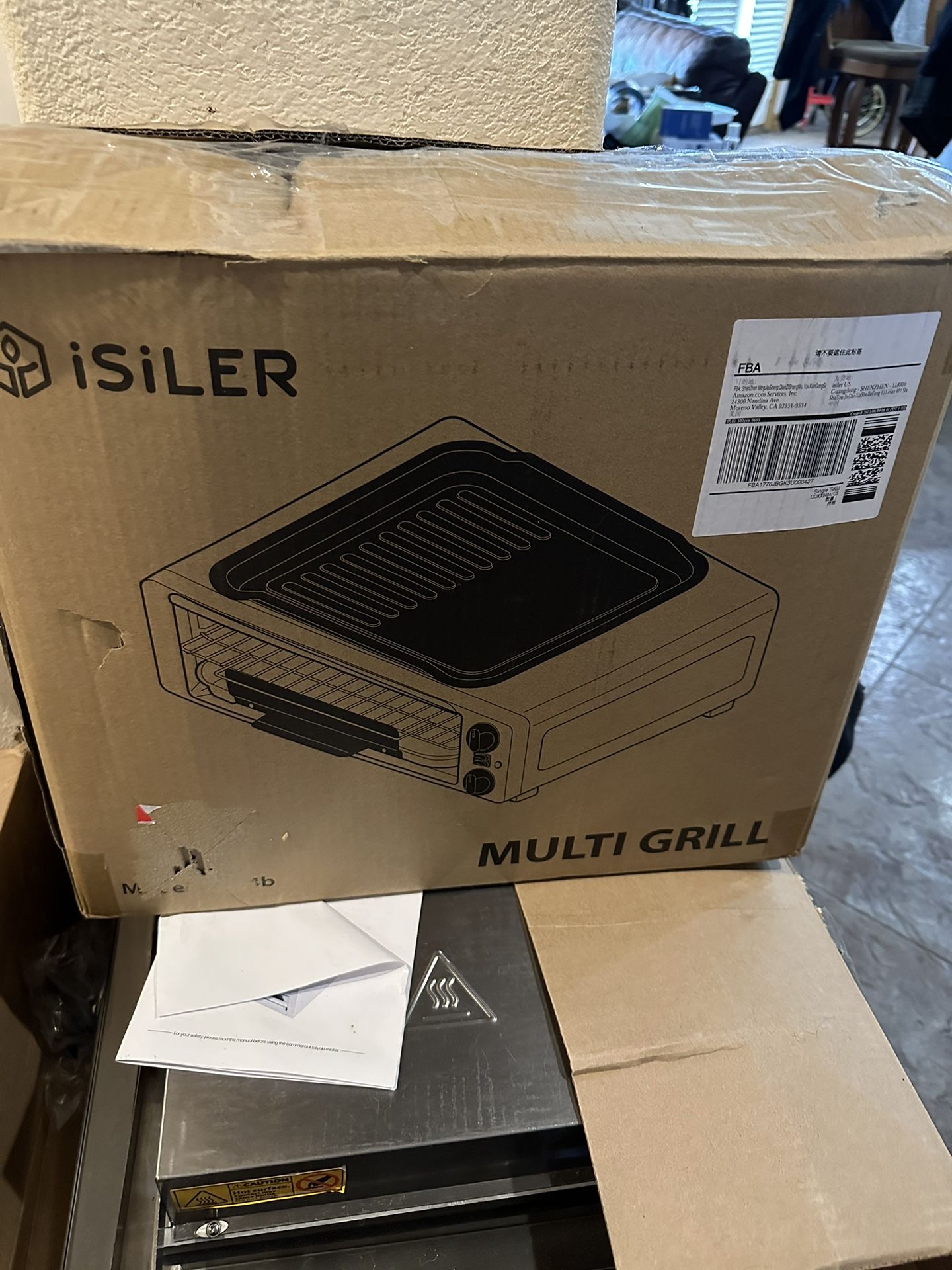 Air Fry Countertop Oven, 1200W 8 in 1 Electric Griddle Toaster Oven Combo