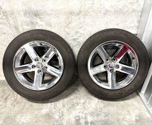 Set of Two Original Dodge RAM Chrome Rims with Goodyear Tires – Great Condition
