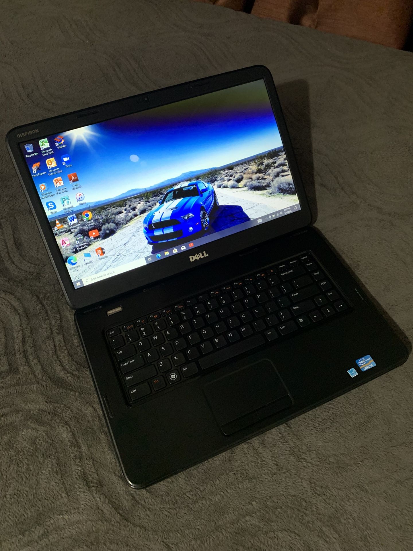15.6" Intel Core i3 Dell Laptop, 500GB HDD, 4GB RAM, HDMI, DVD, SD Card Reader And a WebCam. Windows 10 Installed.