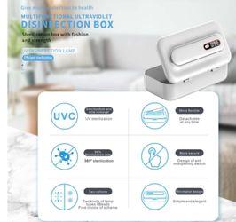 New 2-in-1 UV mobile phone sanitizer box with removable handheld UV light stick