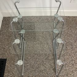 3 Tempered Glass and Chrome Nesting Tables