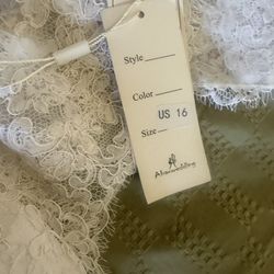 Wedding Dresses Bridal Gowns Sleeveless Lace Size 16