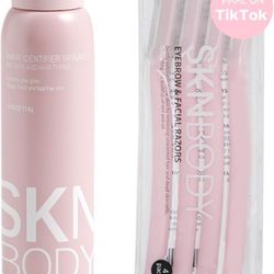 Hair Identifier Spray for Face Shaving and Dermaplaning Tool with 4 Razors, Upgraded Dermaplaning Spray for Women Facial Hair Removal, Gentle on All S
