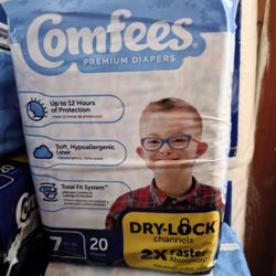 Comfees Size 7 Diapers
