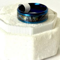 Abalone Shell Ring, Size 8