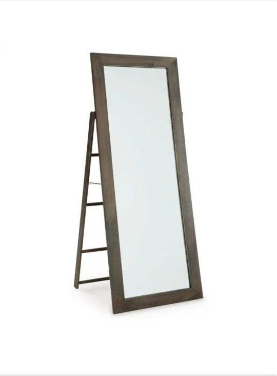 Signature Design by Ashley Full-Length Standing Mirror – Wood Frame, Modern, Brown, 67" x 28"