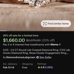 1.5 CT Diamond Ring (Lab Grown)