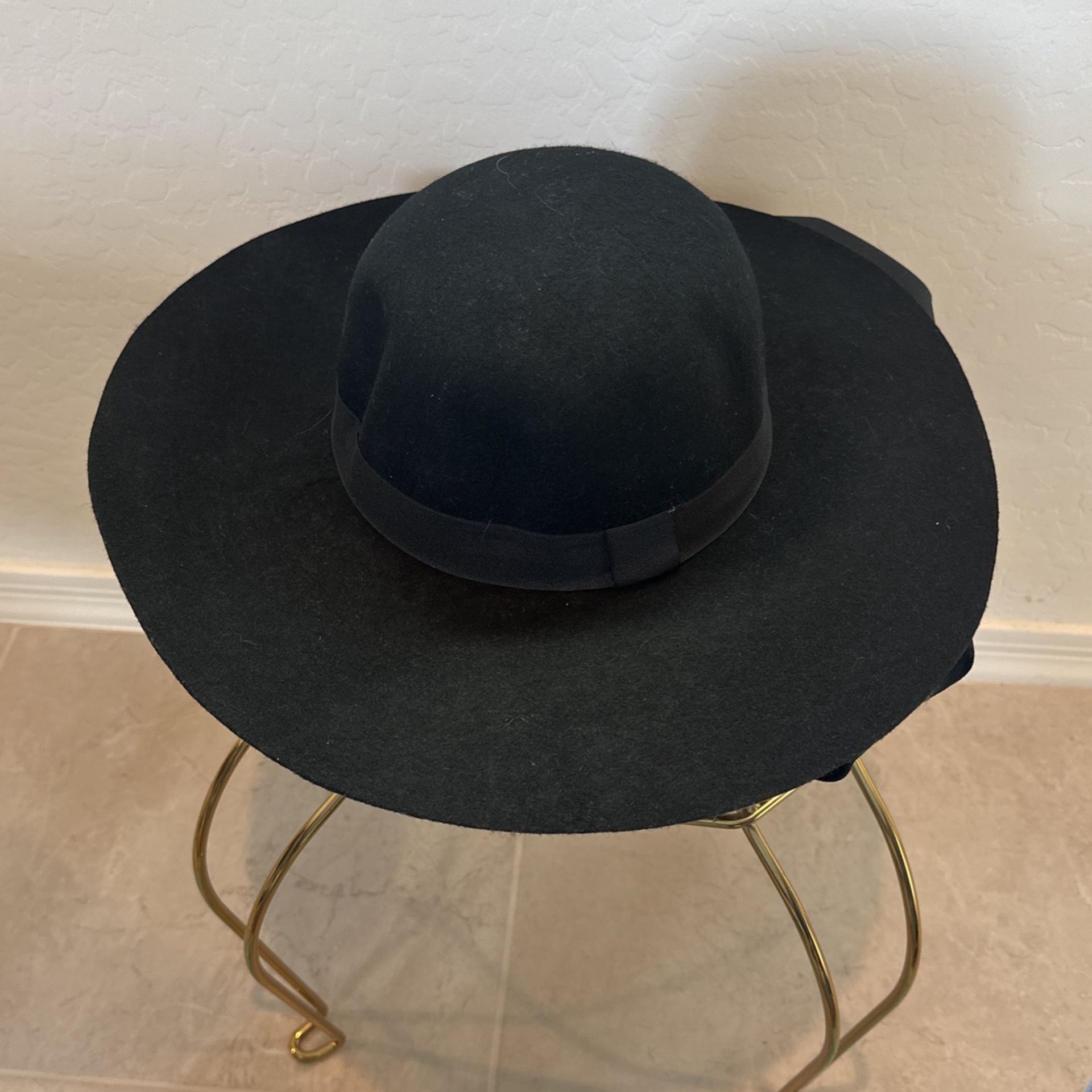 Black Wide Brim Hat