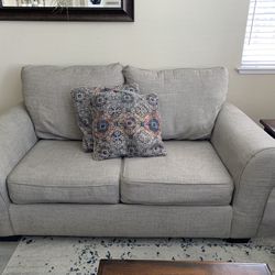 Gray Sleeper Couch & Loveseat