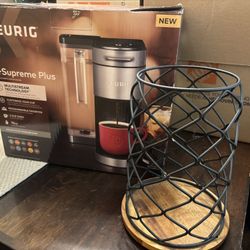 Keurig K-Supreme Plus-Stainless Steel with K-Cup Holder- Like New  