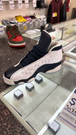 White and blue Jordans size 7y with box