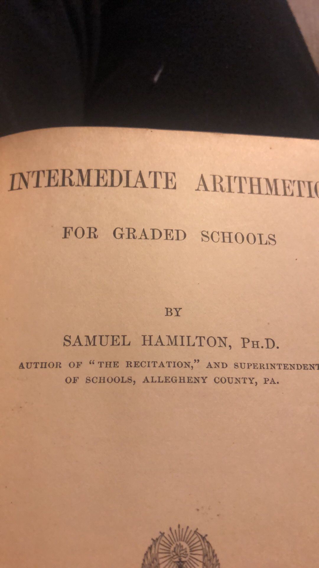 Intermediate Arithmetic Book 1909