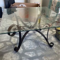 Iron And Glass Coffee Table