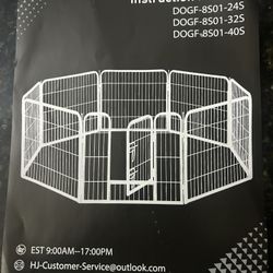 New dog fence is still in the box 8 panel dog fence