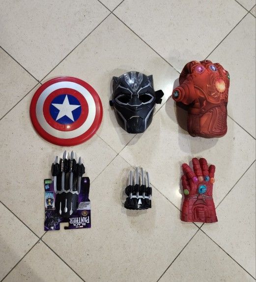 Kids Marvel Super Hero Costume Accessories Lot of 6 Items