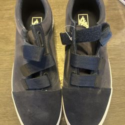 Vans Old Skool V Men's Size 12 Casual Skate Shoe Navy Blue White Trainer Sneaker (No Box)